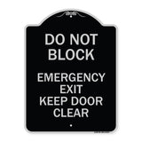 Do Not Block Emergency Exit Door Keep Clear