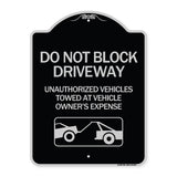 Do Not Block Driveway (With Graphic)