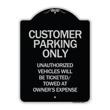 Customer Parking Only Unauthorized Vehicles Will Be Ticketed Towed at Owners Expense