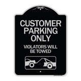 Customer Parking Only (Violators Will Be Towed) (Symbol)