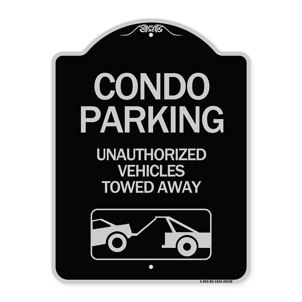 Condo Parking - Unauthorized Vehicles Towed Away (With Car Tow Graphic)