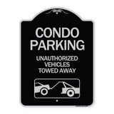 Condo Parking - Unauthorized Vehicles Towed Away (With Car Tow Graphic)