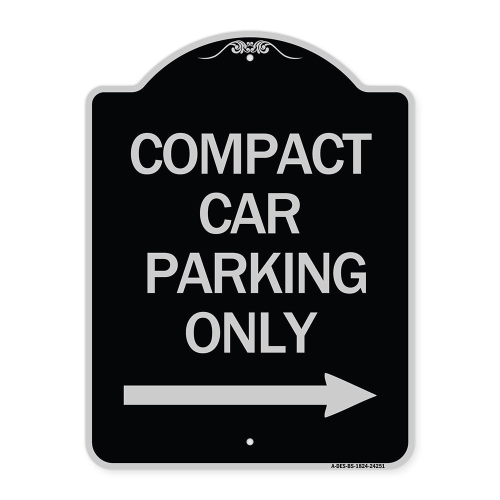 Compact Car Parking Only (With Right Arrow)