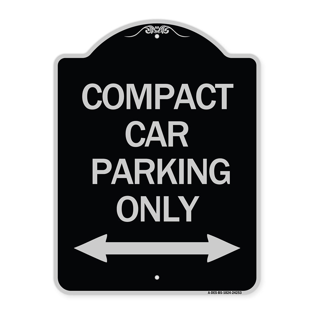 Compact Car Parking Only (With Bidirectional Arrow)