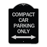 Compact Car Parking Only (With Bidirectional Arrow)