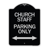 Church Staff Parking Only (With Bidirectional Arrow)