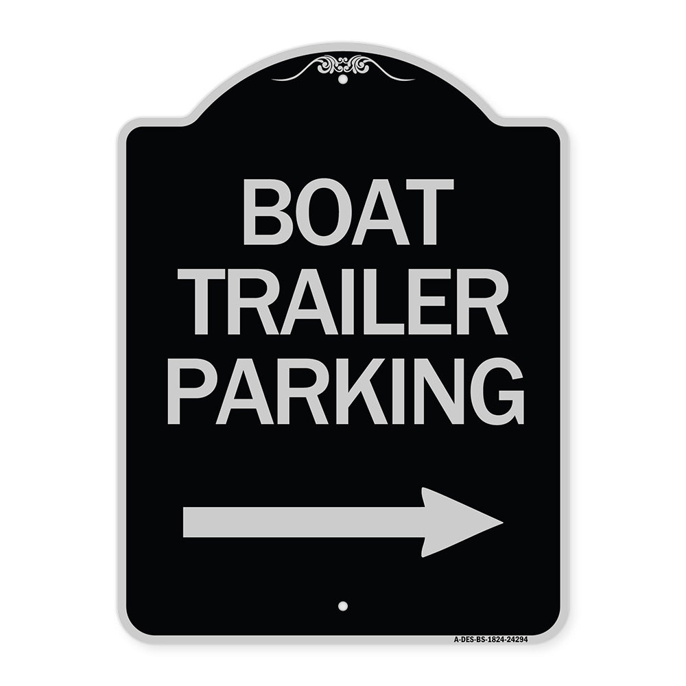 Boat Trailer Parking (With Right Arrow Symbol)
