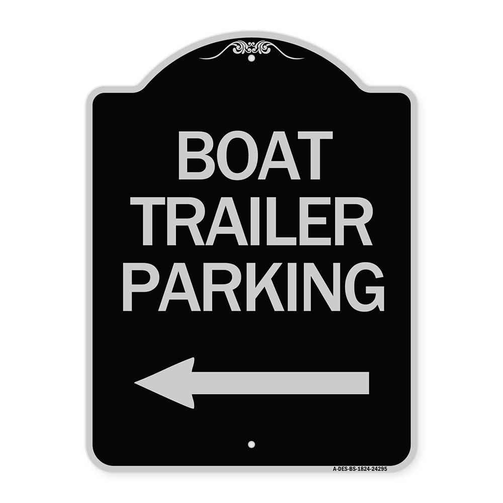 Boat Trailer Parking (With Left Arrow Symbol)
