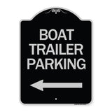 Boat Trailer Parking (With Left Arrow Symbol)