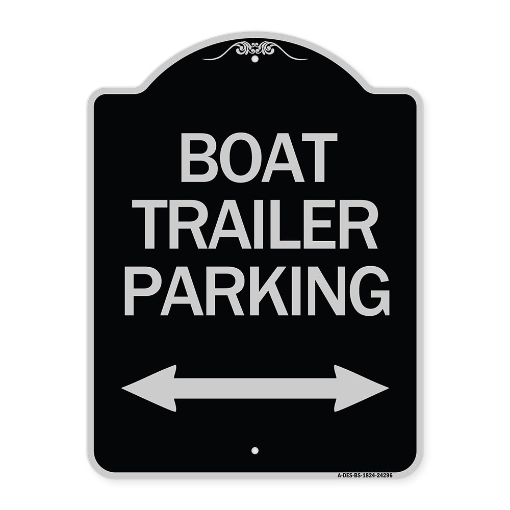 Boat Trailer Parking (With Bidirectional Arrow Symbol)
