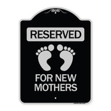 Blue Reserved Parking for New Mothers