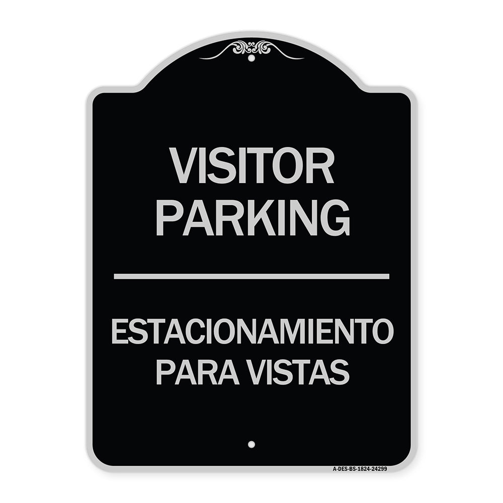 Bilingual Reserved Parking Sign Visitor Parking Estacionamiento Para Visitas