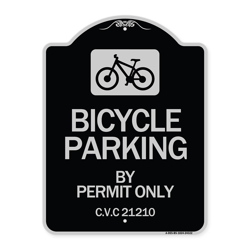 Bicycle Parking by Permit Only C.V.S. 21210 (With Bicycle Graphic)