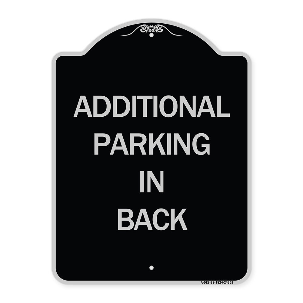 Additional Parking in Back Sign