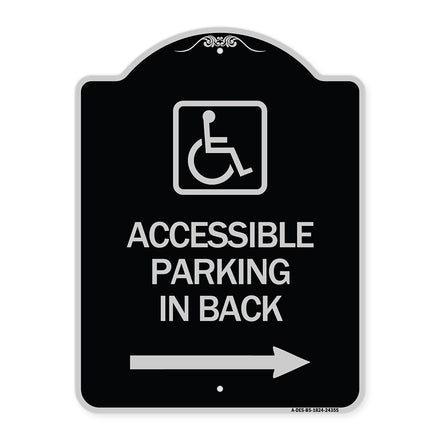 Accessible Parking on Right Arrow (With Graphic)