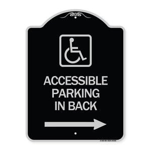 Accessible Parking on Right Arrow (With Graphic)