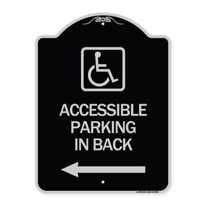 Accessible Parking on Left Arrow (With Graphic)