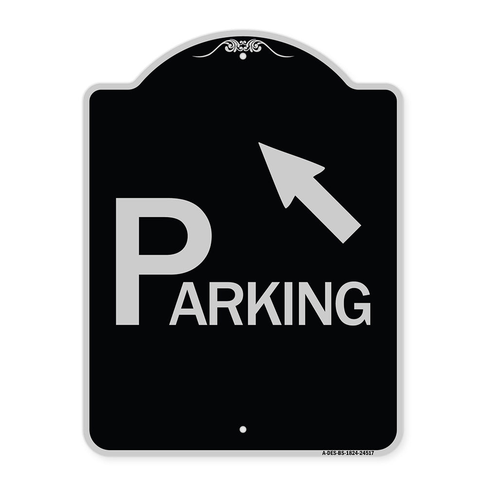Parking with Arrow Pointing to Top Left