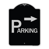 Parking with Arrow Pointing Right