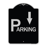 Parking with Arrow Pointing Down