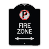 (No Parking Symbol and Arrow Pointing Left and Right)