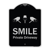 Smile Private Driveway With Video Surveillance Camera Graphics