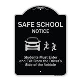 Safe School Notice Students Must Enter And Exit From Driver Side Of The Vehicle