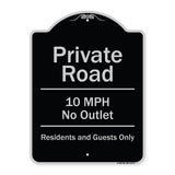 Private Road 10 Mph No Outlet Residents And Guests Only