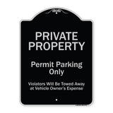 Private Property Permit Parking Only Violators Will Be Towed Away At Owner Expense