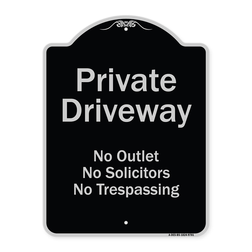 Private Driveway No Outlet Solicitors Or Trespassing