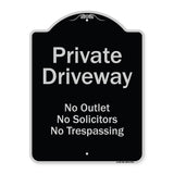 Private Driveway No Outlet Solicitors Or Trespassing