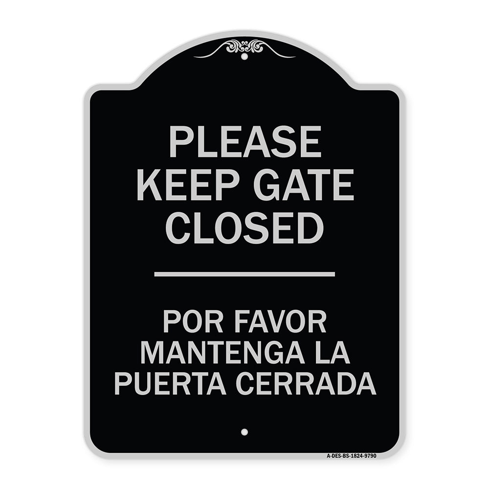 Please Keep Gate Closed Por Favor Mantenga La Puerta Cerrada