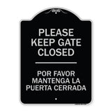 Please Keep Gate Closed Por Favor Mantenga La Puerta Cerrada