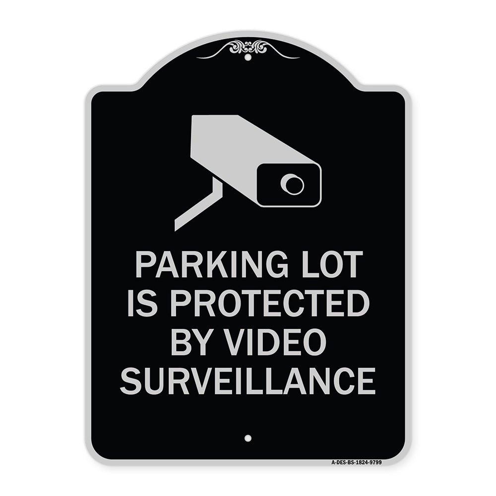 Parking Lot Is Protected By Video Surveillance With Graphic