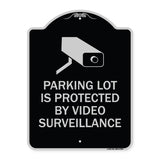 Parking Lot Is Protected By Video Surveillance With Graphic