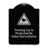 Parking Lot Is Protected By Video Surveillance With Caution Graphic