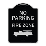 No Parking, Fire Zone With Graphic