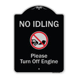 No Idling, Please Turn Off Engine With Graphic