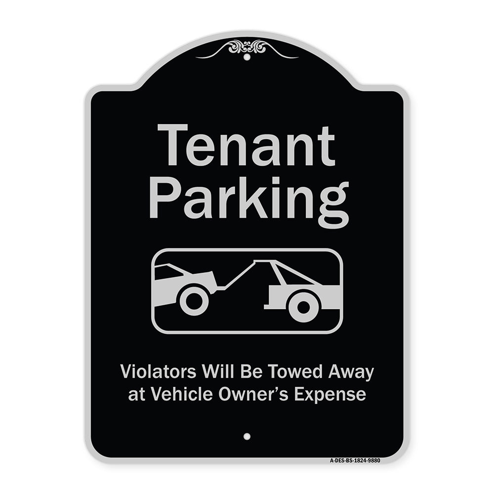 Tenant Parking, Violators Towed Away With Graphic
