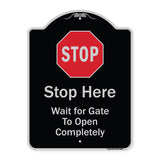 Stop, Wait For Gate To Open Completely With Symbol