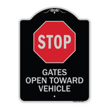 Stop, Gates Open Toward Vehicle