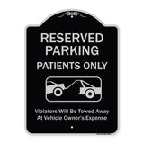 Reserved Parking Patients Only Violators Will Be Towed Away At Owner Expense With Graphic