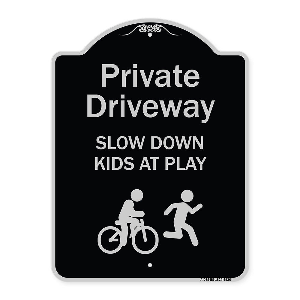 Private Driveway Slow Down Kids At Play