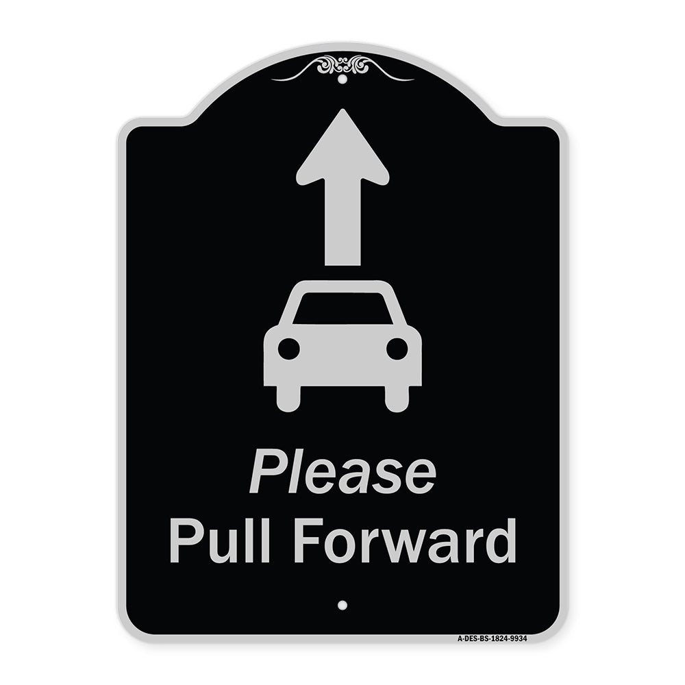 Please Pull Forward With Graphic And Ahead Arrow