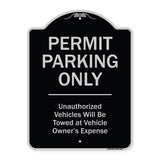 Permit Parking Only Unauthorized Vehicles Will Be Towed At Vehicle Owner's Expense