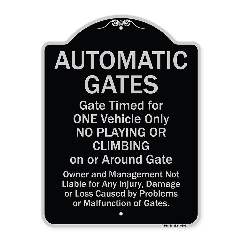 Automatic Gates, Gate Timed For One Vehicle Only