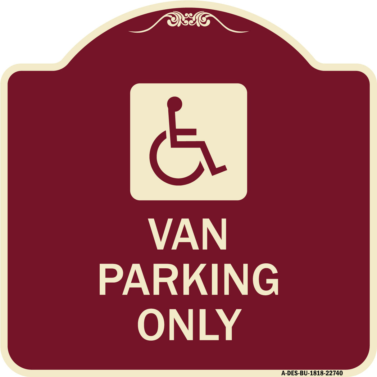 Van Parking Only (With Handicap Symbol)