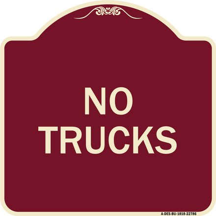 Truck Sign No Trucks