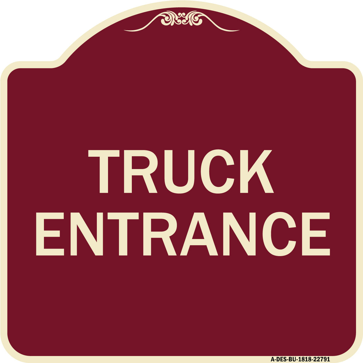 Traffic Entrance Sign Truck Entrance