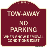 Tow-Away No Parking When Snow Removal Conditions Exist